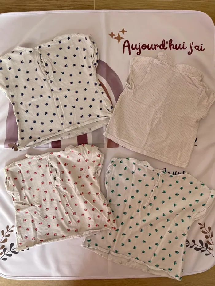 👕 Lot de 4 t-shirts bébé fille – Obaïbi – Taille 18 mois / 80 cm - photo numéro 6