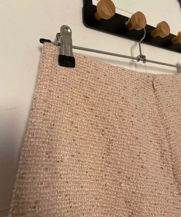 Jupe rose poudré effet tweed Karl Marc John Taille M - photo numéro 4