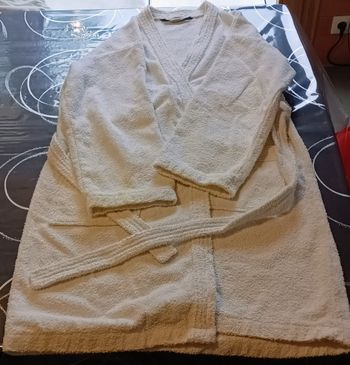 Peignoir enfant beige en coton