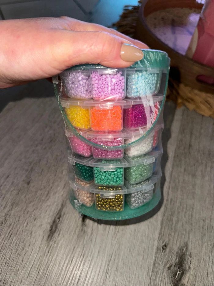 Perle de rocaille 180 grs 40 couleurs neuf - photo numéro 6