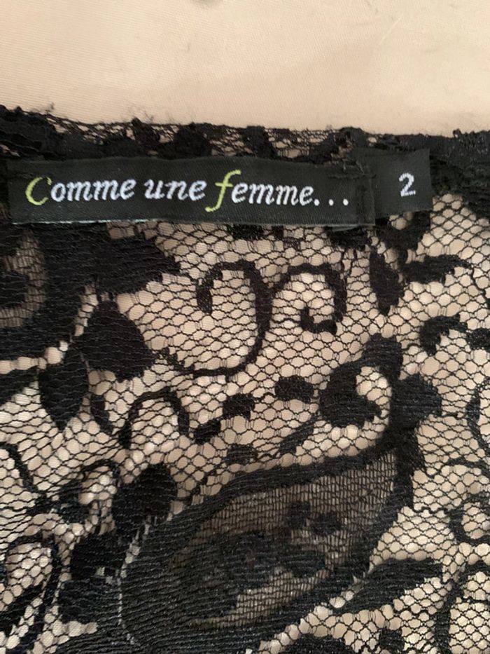Veste Comme une femme dentelle noire taille 38 - photo numéro 4