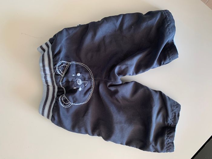 Ensemble chaud gris bleu garçon pantalon & sweat à capuche 1 mois - photo numéro 5