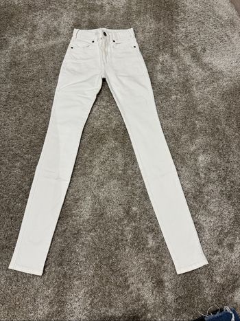 Jeans skinny blanc élastique