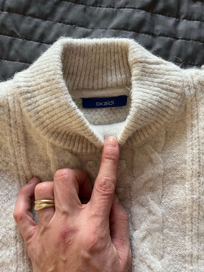 Pull chaud crème fille Okaidi 12 ans - photo numéro 2