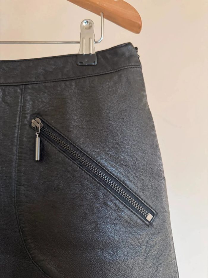 jupe courte en cuir court taille L Zara - photo numéro 5