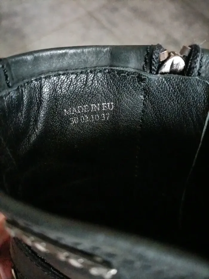 Bottines rock cuir véritable - photo numéro 6