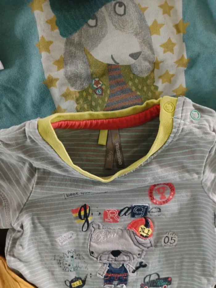 Lot 7 t-shirts manches longues garçon 9 mois 71 cm - photo numéro 9