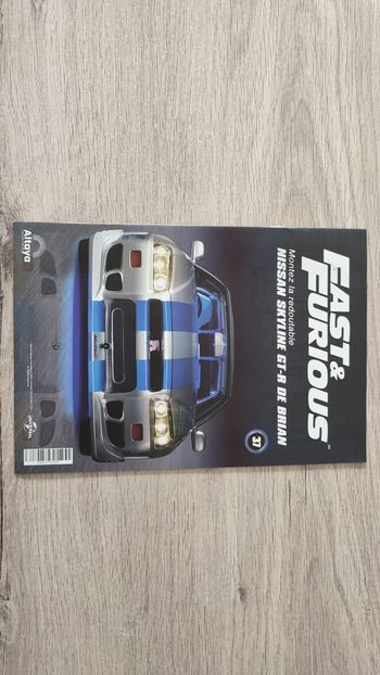 Fascicule numéro 37 n°37 seul sans pièce Nissan Skyline GT-R R34 Fast & Furious de Brian O'Conner 1/