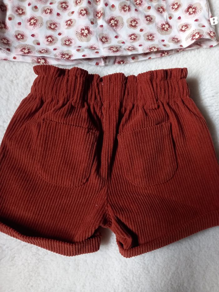 Ensemble fille short et blouse 3 mois - photo numéro 4