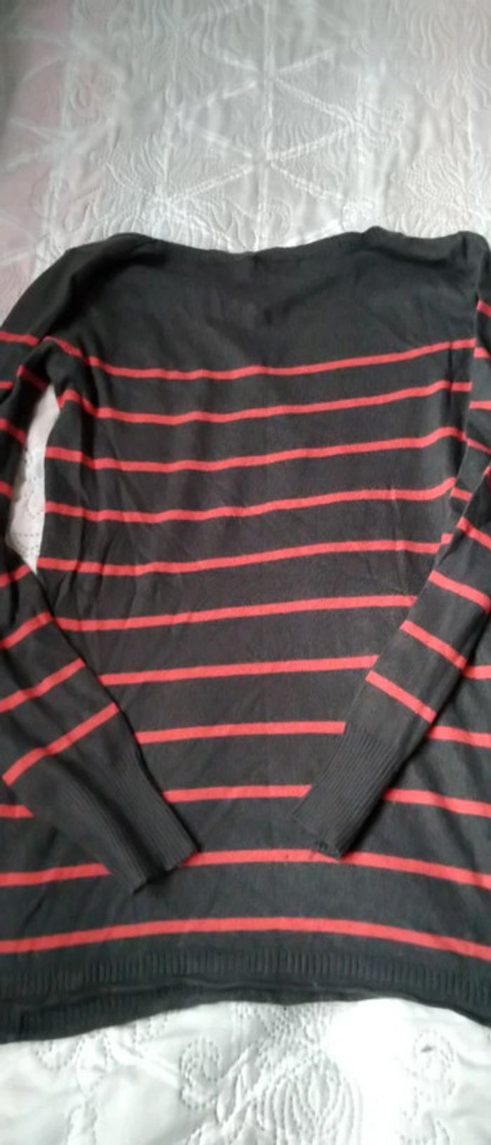 Pull long à rayures avec poche et fermeture éclair gris femme 3 suisses - photo numéro 6