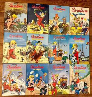 Lot de 12 livres bd Caroline Pierre Probst années 90 anciens vintage