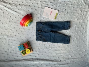 jean bleu taille réglable 3 mois miss cutie