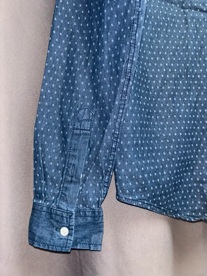 Chemise manche longue CrossHatch Ser55, chemise en jean, chemise homme jeans - photo numéro 11