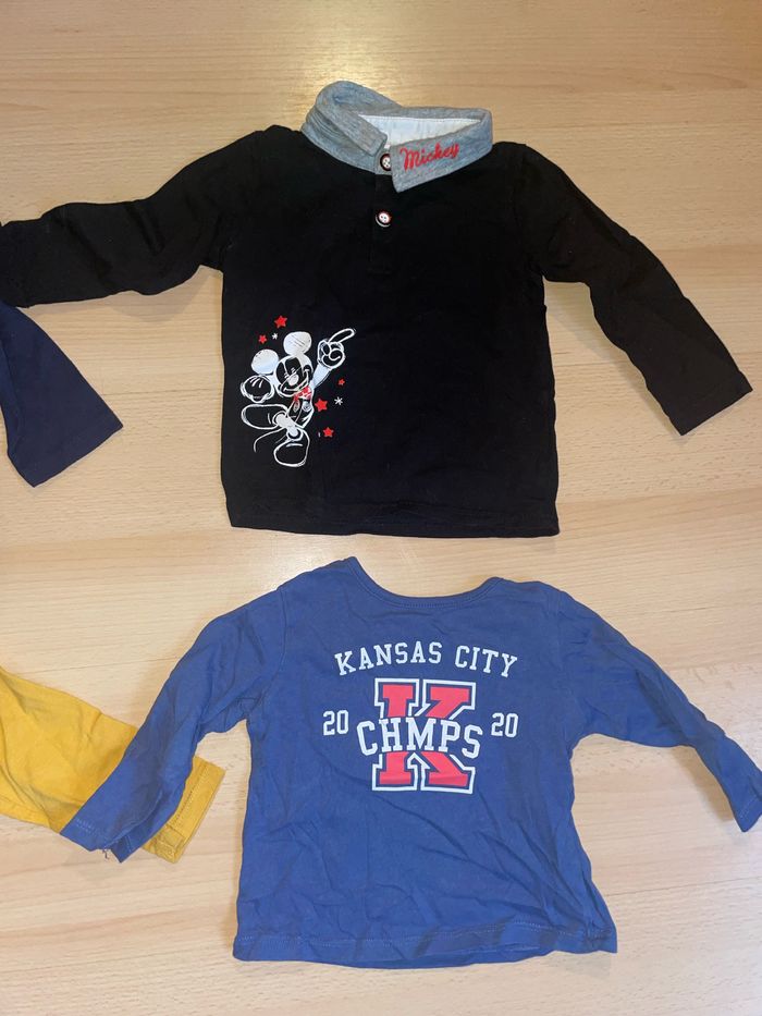 Lot de 4 t shirts manches longues taille 12 mois garçon - photo numéro 3