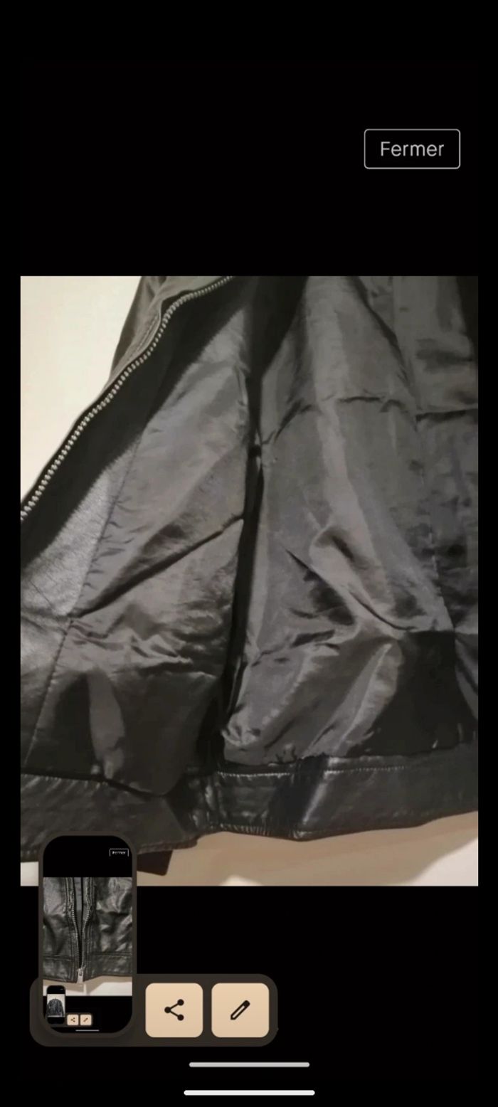 Beau blouson Kiabi en simili cuir noir. Taille 12 ans - photo numéro 10