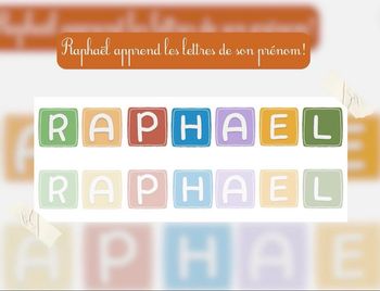 Affiche apprendre les lettres de son prénom