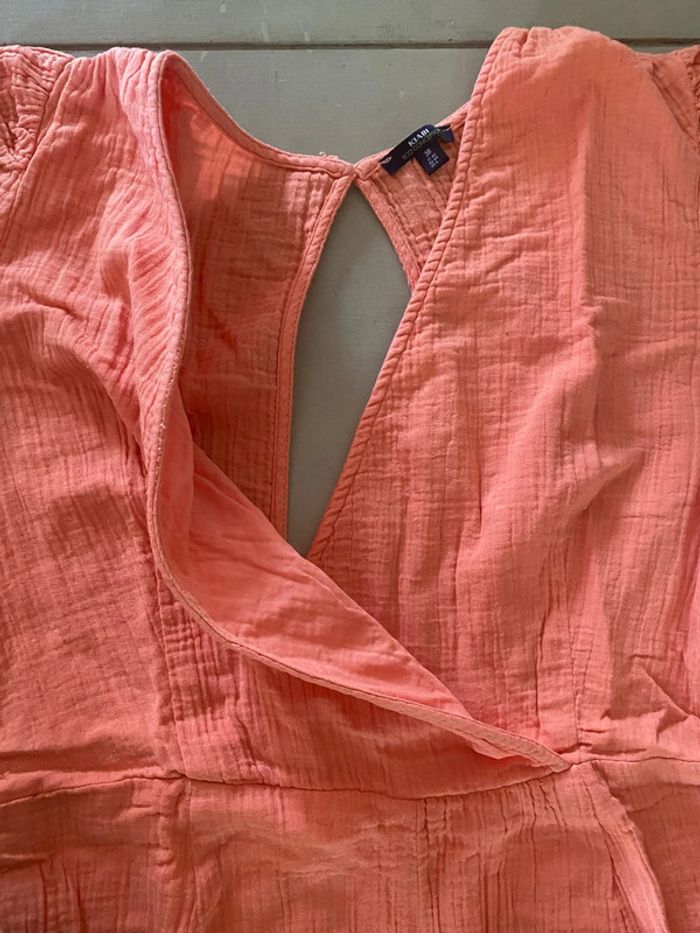 Combi short corail Kiabi Eco Conception en gaze de coton taille 38 - photo numéro 13