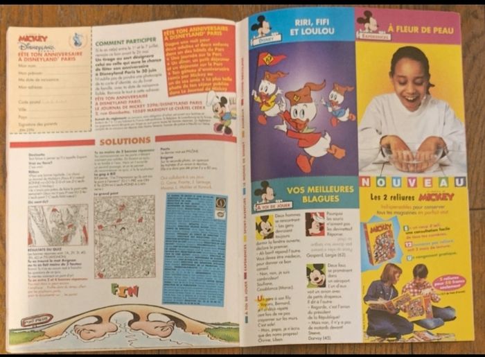 Ancien journal de mickey avec cadeau poster géant équipe de France N°2396 de 1998 vintage - photo numéro 7