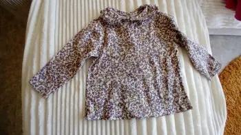 Blouse  fleurie chemise manche longue