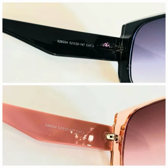 Lot de deux lunettes de soleil femme rectangulaire noire et rose uvprotection catégorie 2 et 3 - photo numéro 4