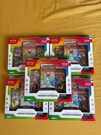 5 coffrets Pokémon partenaire série 1 scellé sous papier bulle 