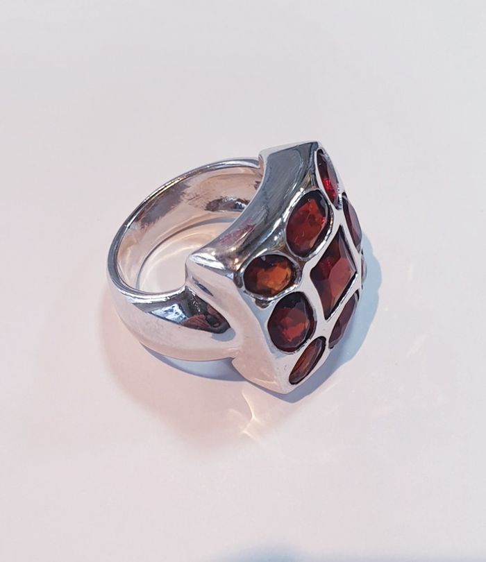 Superbe bague argent 925 et grenats - photo numéro 6