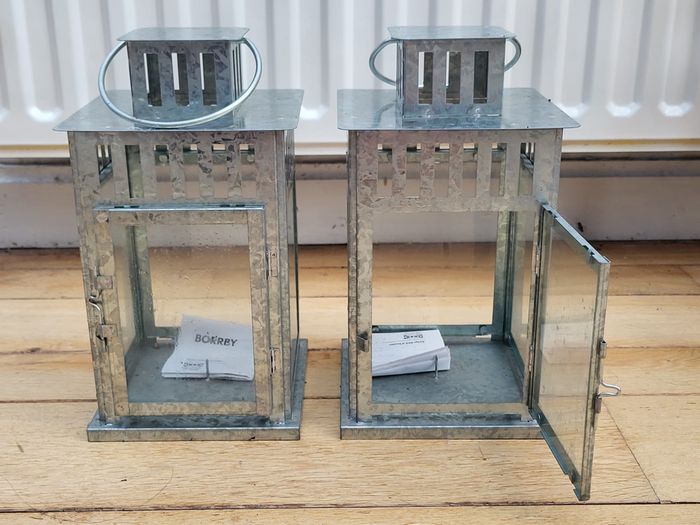IKEA Borrby - Lot de 2 Lanternes métal