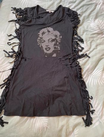 Robe noire à froufrou Marilyne Monroe