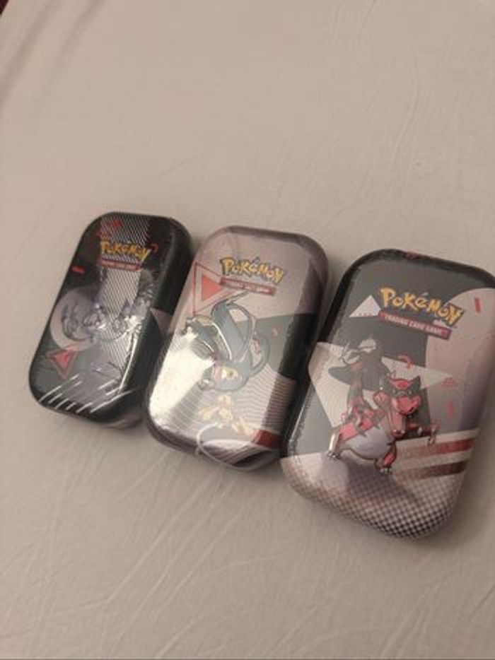 Mini tins Pokemon 10.5, lot de 3 - Foudre noire Flamme blanche - photo numéro 2