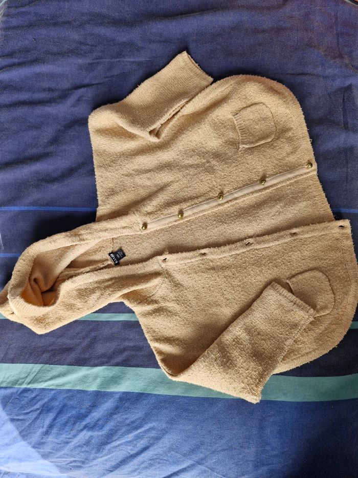 Sublime veste style poncho doré - photo numéro 2