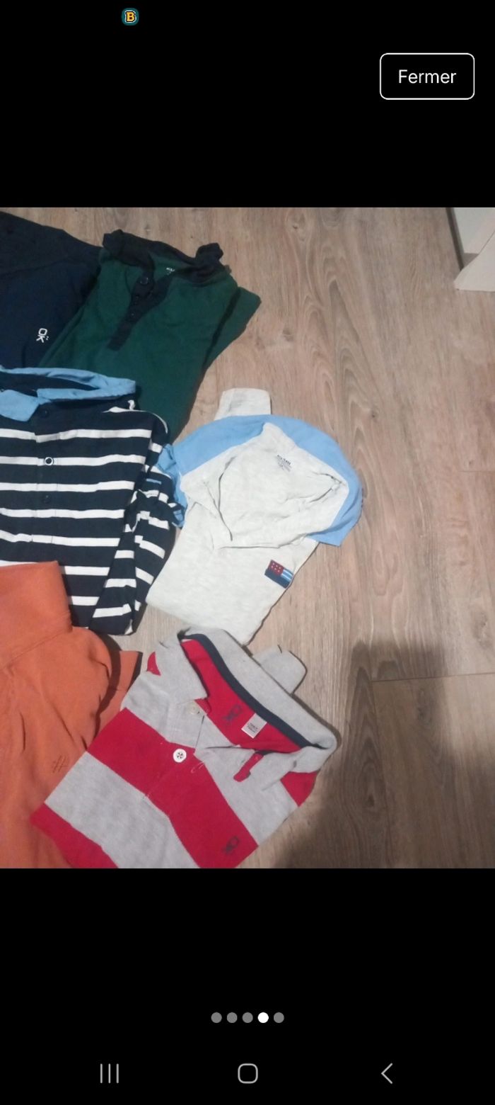Lot de 10 polos manches longues garçon 12 ans - photo numéro 9