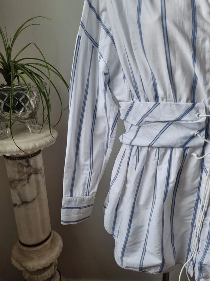 Chemise rayé en coton corset - photo numéro 8