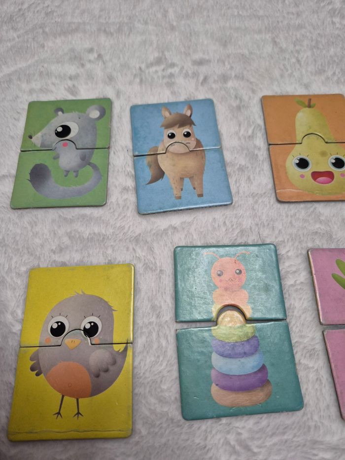 Lot 10 puzzles 2 pièces - photo numéro 2