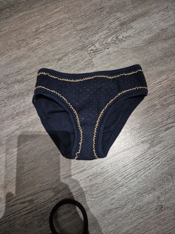 Culotte petit bateau bleu marine et dorée