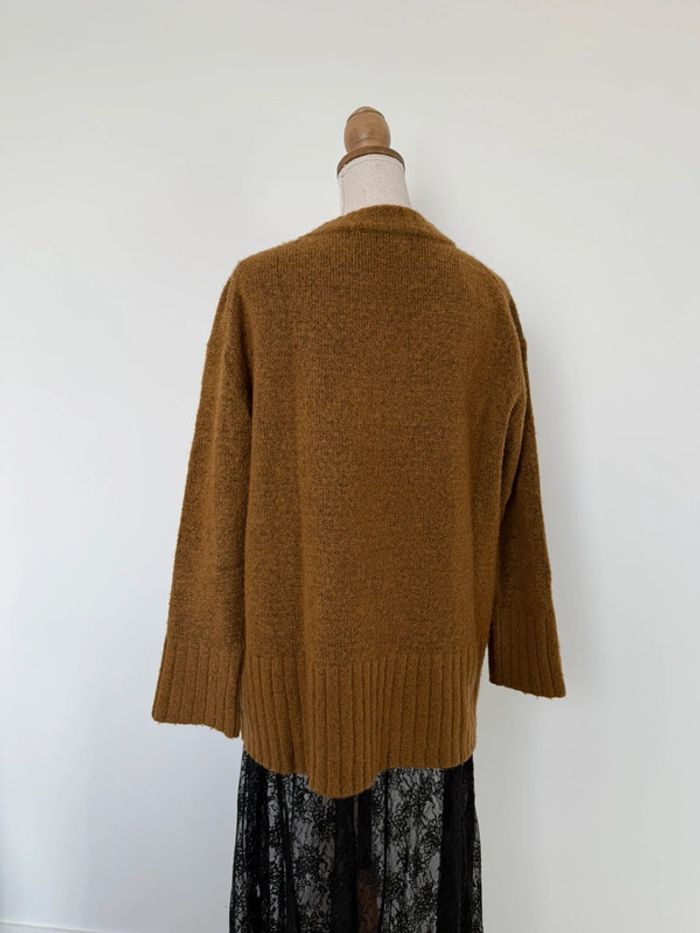 Pull Zara maille vest sweat camisa blusa Maglia camicia sweater maglione suéter trui kaki vert laine - photo numéro 3