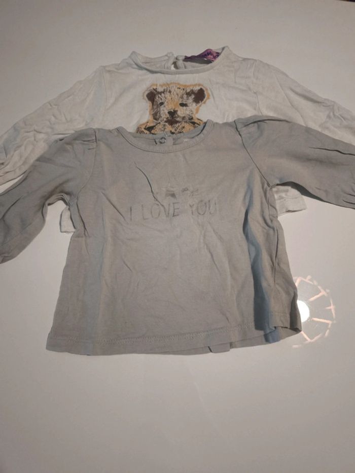 Lot Tshirt manche longue et sous pull 6 mois fille - photo numéro 11