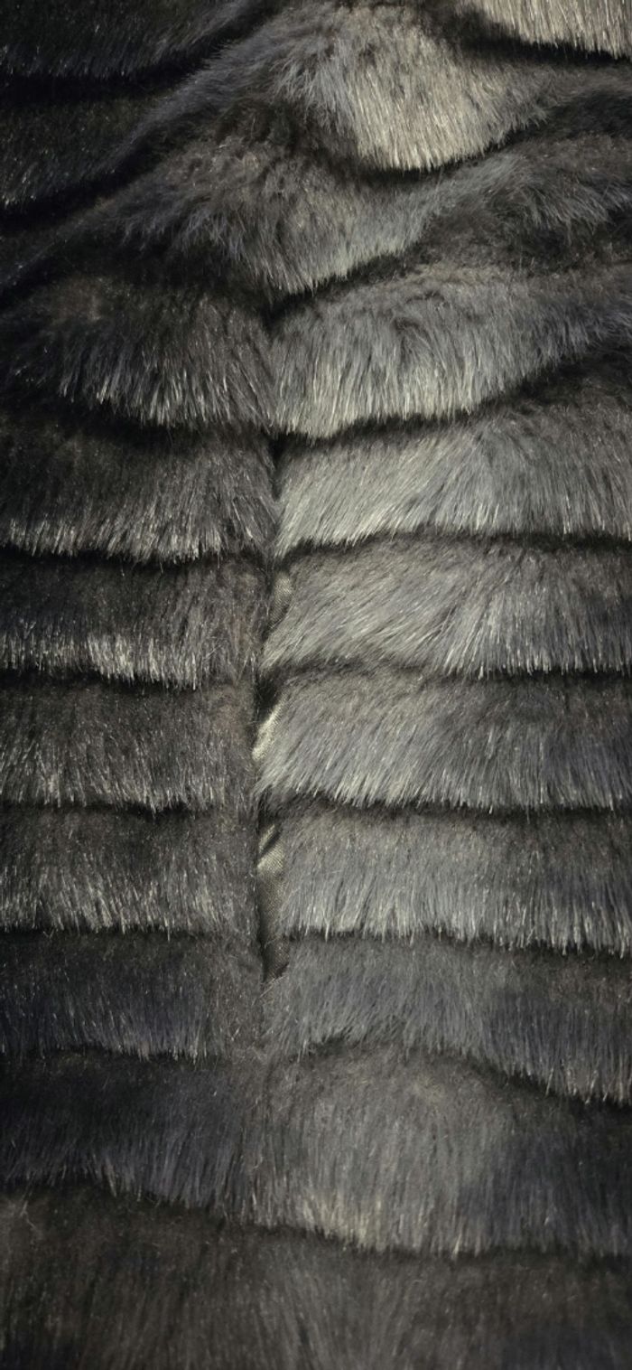 Manteau fausse fourrure gris T.42/44 - photo numéro 4
