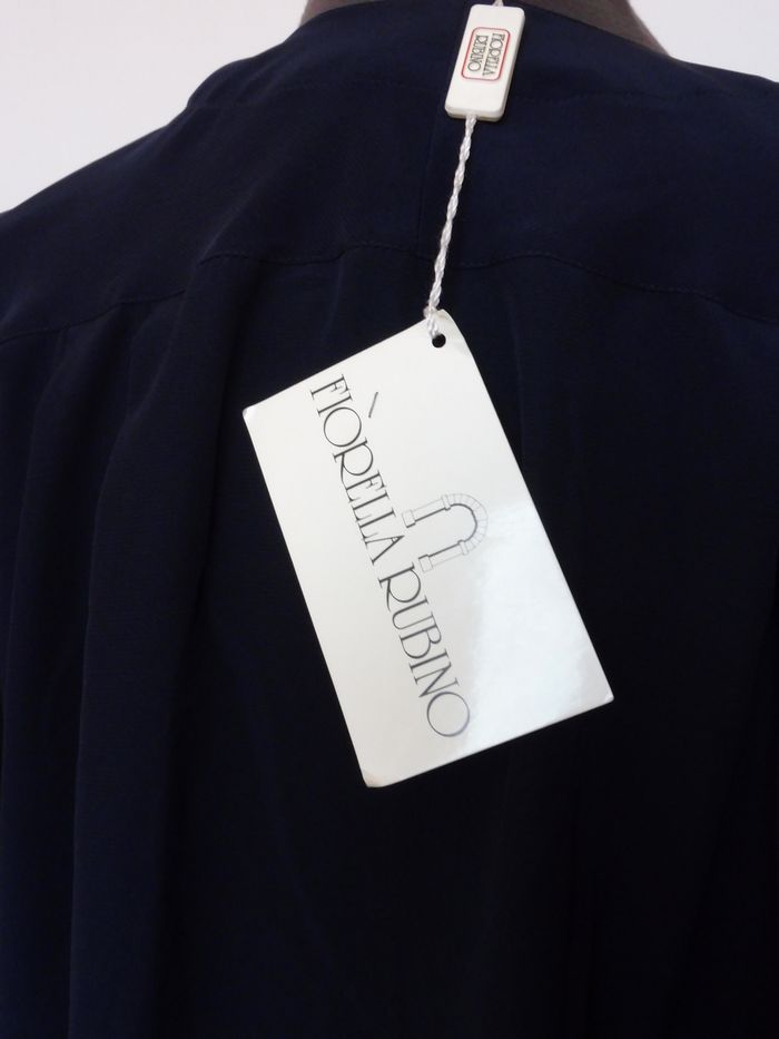 Veste femme fluide bleu marine neuve avec étiquette Fiorella Rubino taille 40 - photo numéro 4