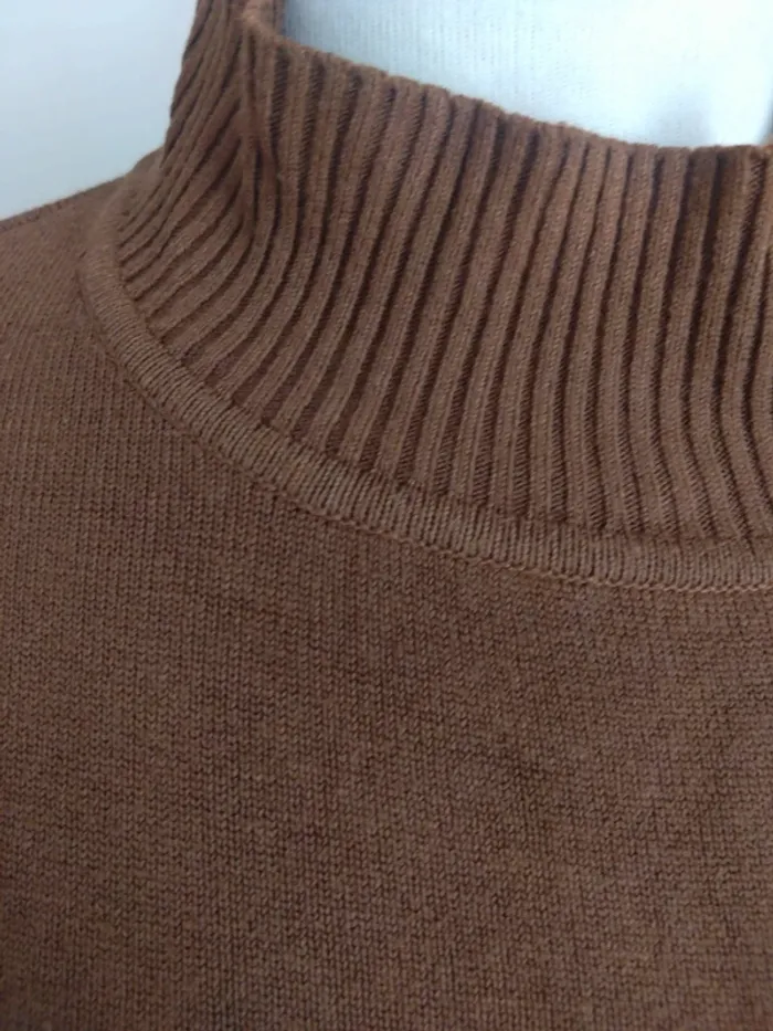 Pull sans manches Tara Jarmon – col montant marron T36/38 - photo numéro 2