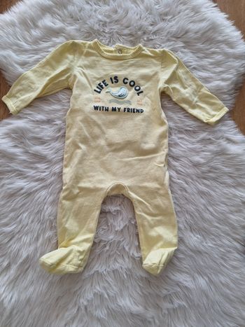 Pyjama léger 1 pièce otarie Kiabi 3 mois 56-62 cm 6 kg