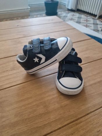Basket converse T21 cuire bleu