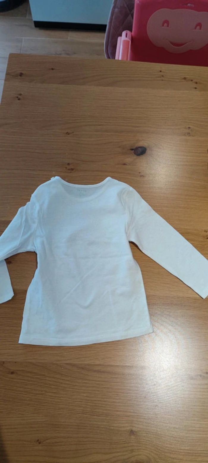 T-shirt ML blanc 24 mois Kiabi - photo numéro 4