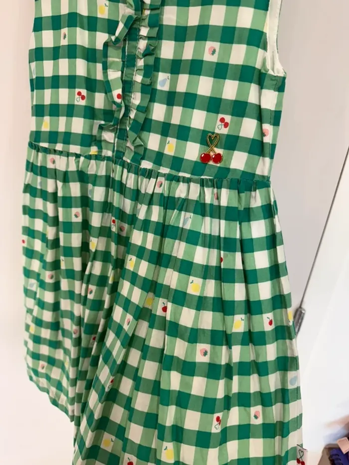 Robe à carreaux vertes thème fruits  Sergent Major - 5 ans - photo numéro 3
