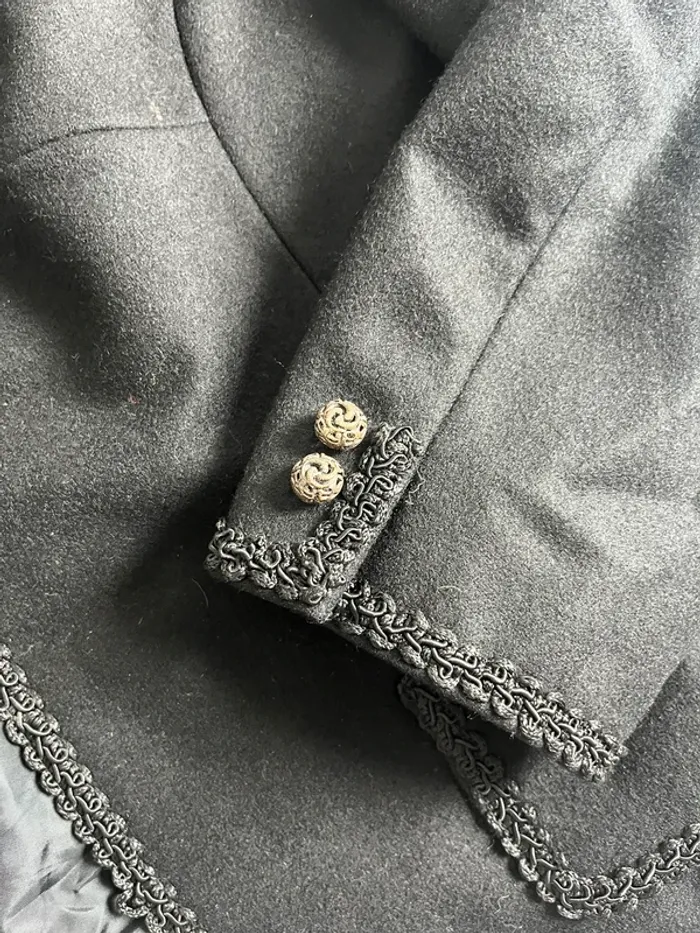 Veste noire vintage Loden Frey – laine autrichienne – T.38 éléga - photo numéro 4