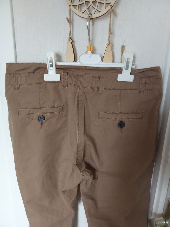 Pantalon droit femme mi saison marque cache cache taille 38 ou M, beige, kaki - photo numéro 4