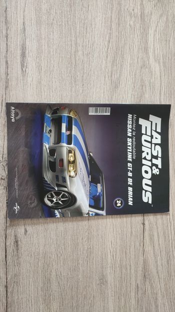 Fascicule numéro 24 n°24 seul sans pièce Nissan Skyline GT-R R34 Fast & Furious de Brian O'Conner 1/