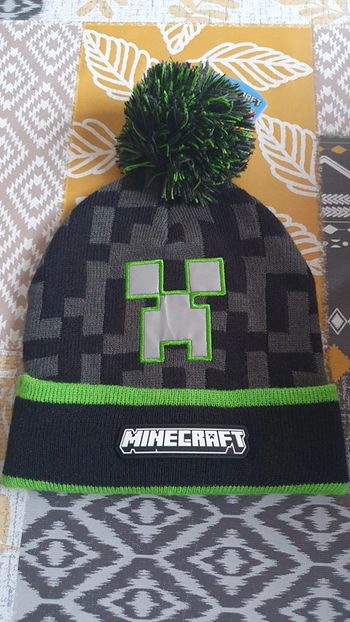 Bonnet Minecraft taille 5-9 ans