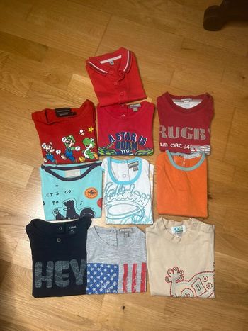 Lot 10 t shirts 18 mois