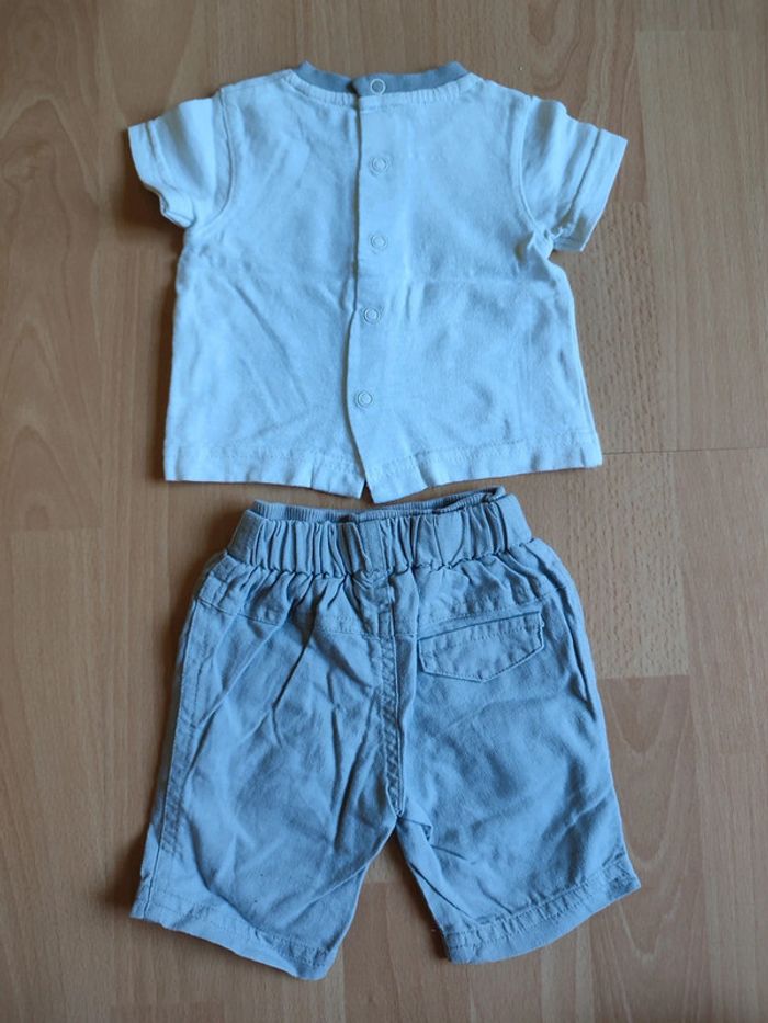 Lot tenue été bermuda + t-shirt manches courtes Orchestra en 1M - photo numéro 2