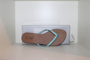 tongs lanières bleue 37